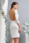 MIDI WHITE DRESS WITH GLITTER RN 2364