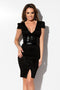 BLACK FLORAL DRESS RN 2267