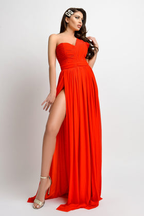 RED TULLE DRESS RN 2316